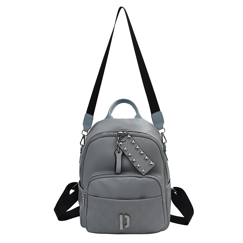 Pu Bag New Simple Trendy Fashion Commuter Backpack