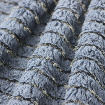 有光丝抽条双面舒棉绒服装家纺面料仿羊羔绒梳棉绒抽条舒棉绒布料