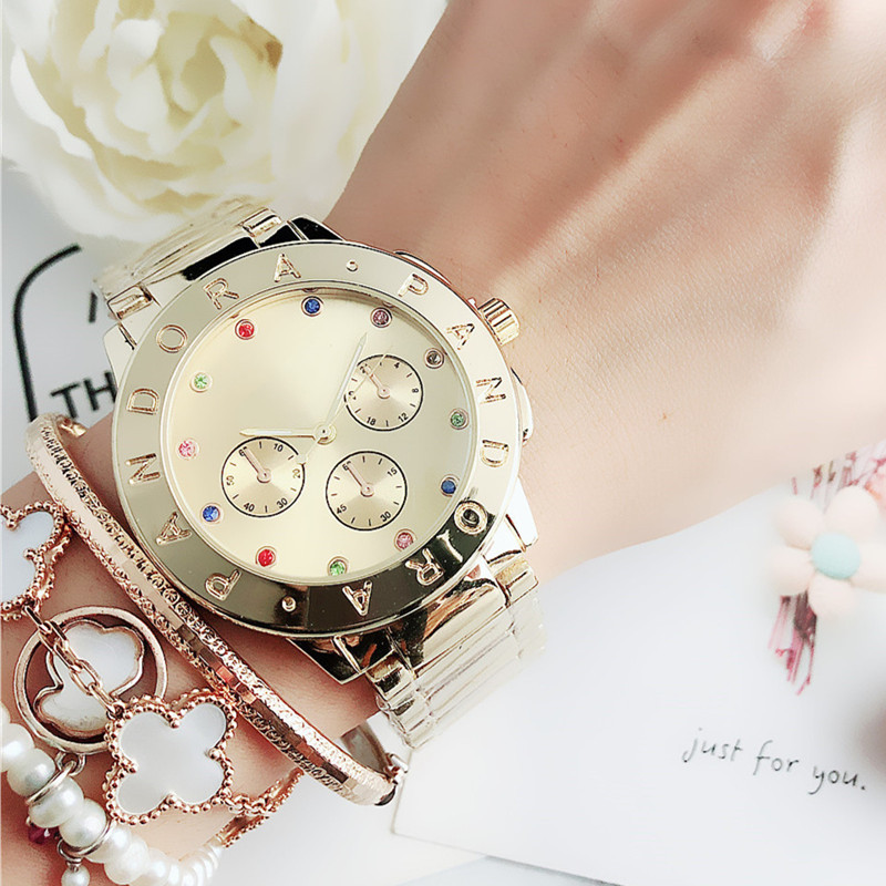 跨境亚马逊热卖款dw情侣手表装饰魅力手表潘家手链批发网红手表女