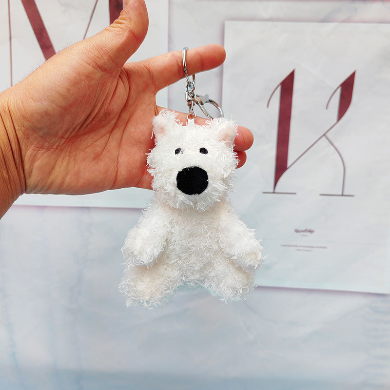 West Highland Puppy Doll Plush Pendant Cute Couple Bag Ornaments Grab Machine Small Gift Toy Wholesale