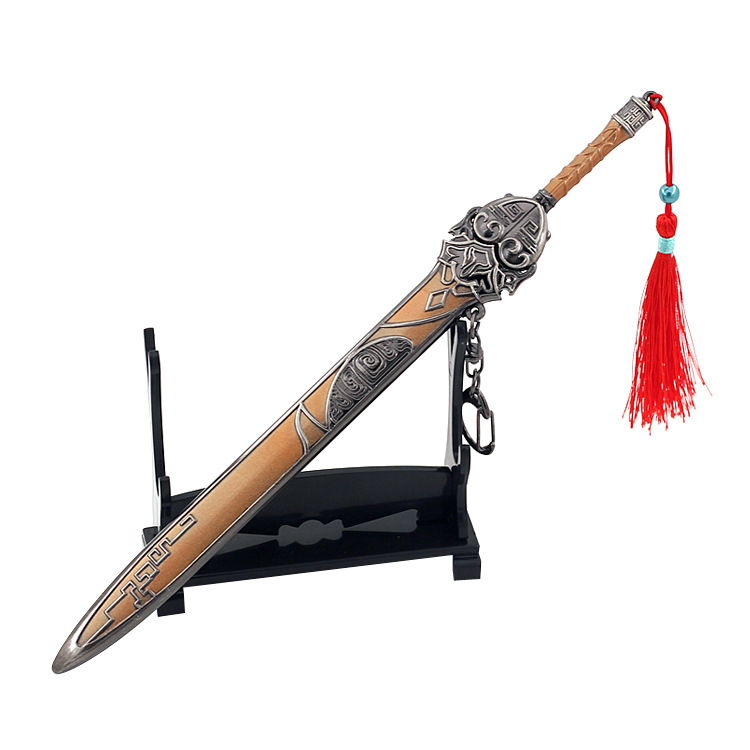 秦时动漫周边罗网寒蝉剑带鞘武器模型全金属摆件