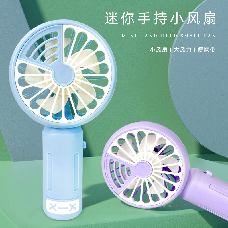 Summer New Small Handheld Fan Rechargeable Candy Color Portable Cross-Border Hot Student USB Fan Wholesale