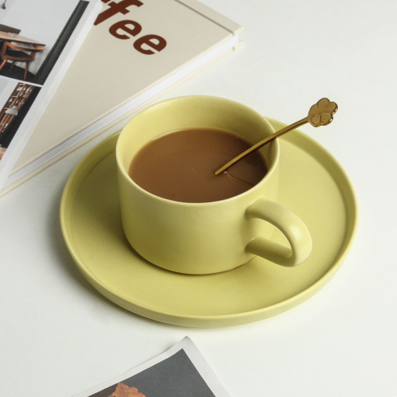 Nordic Instagram Style Milk Cup Ceramic Mug Home Breakfast Cup Office Good-looking Coffee Cup Set