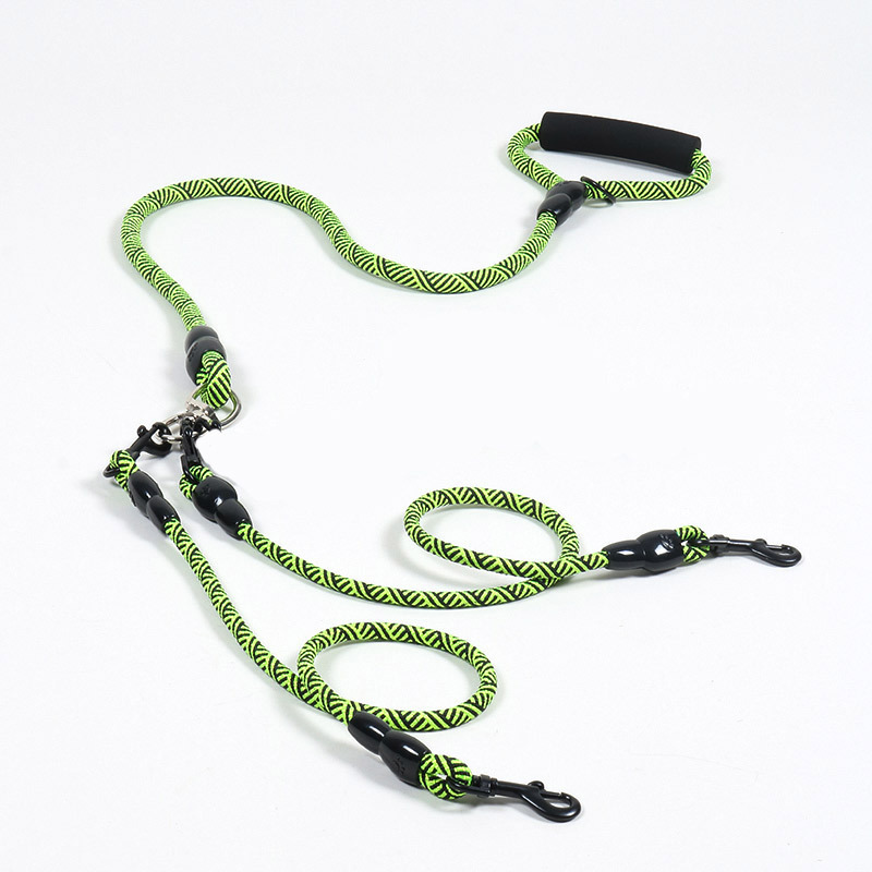 One Drag Two Drag Three Multi-Head Double-Head Detachable Traction Belt Dog Leash Dog Leash Traction Dog Leash Wholesale Pet Hand Holding Rope