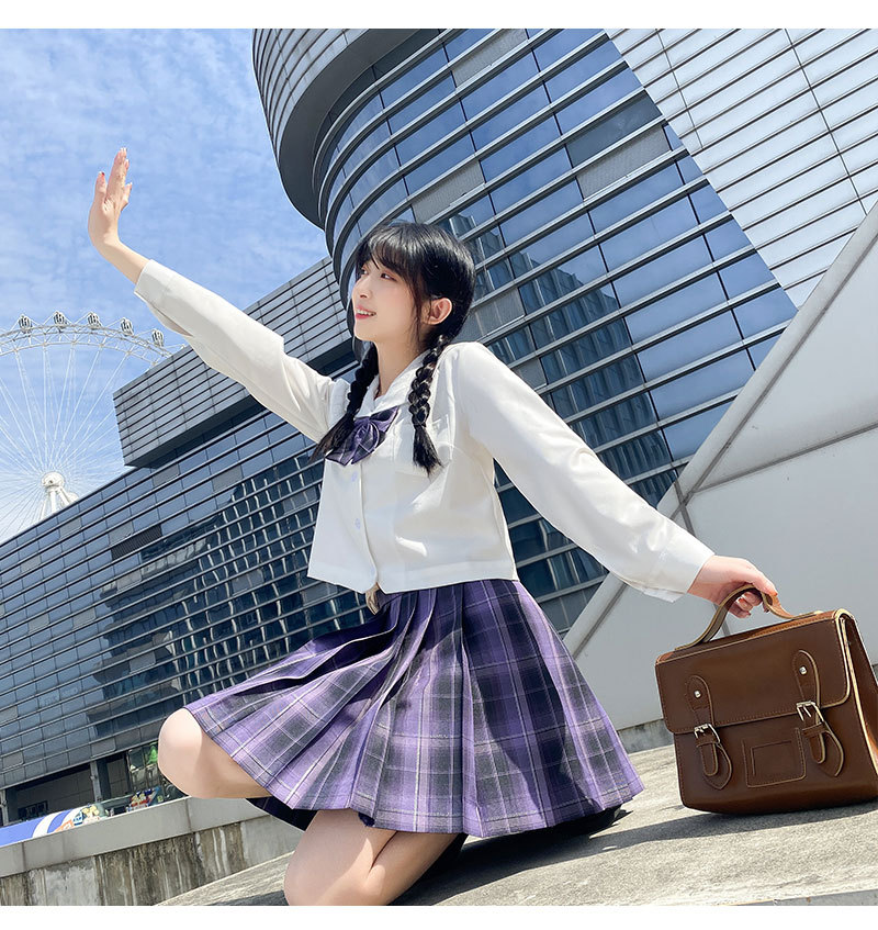 源头厂家日系韩版jk制服套装女春季学生学院风百褶裙走私浪漫新款