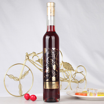 加拿大进口冰红葡萄酒贴金酒标皇室珍藏冰酒11.