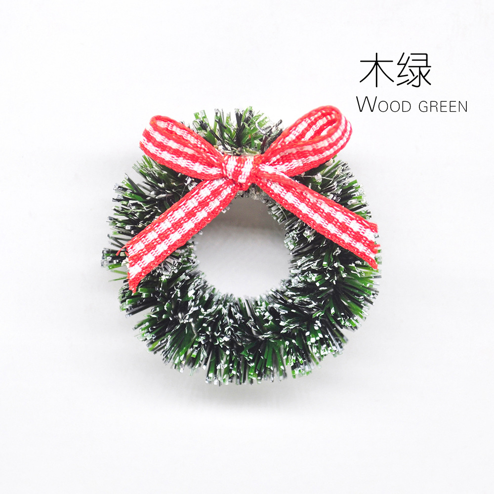 Cross-Border Christmas Garland Ornaments Mini Qiongma Ring Plastic Rattan Simulation Small Wreath Ring Decoration Accessories Wholesale