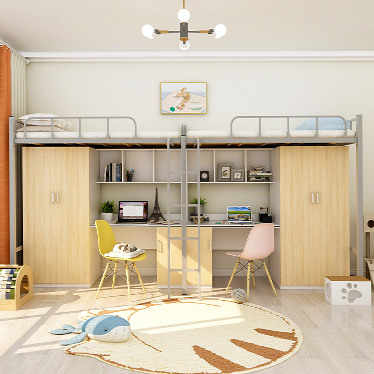 大学宿舍床衣柜书桌上下床学生寝室单人连体公寓床上床下桌组合床