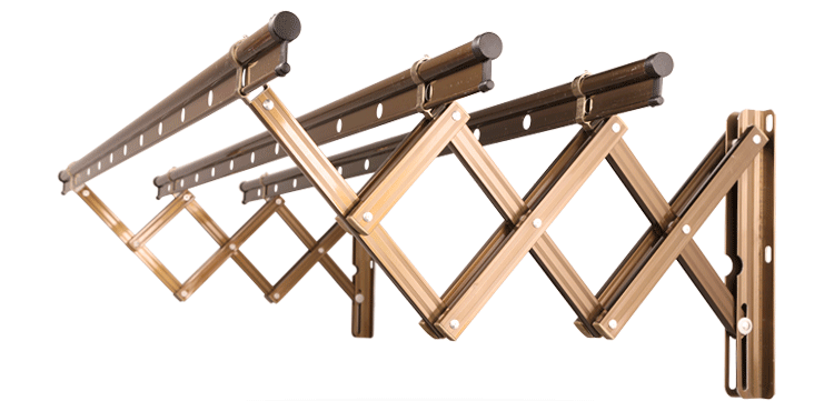 阳台折叠晾衣架户外伸缩晒衣架家用推拉式窗外室外晒被凉衣杆批发