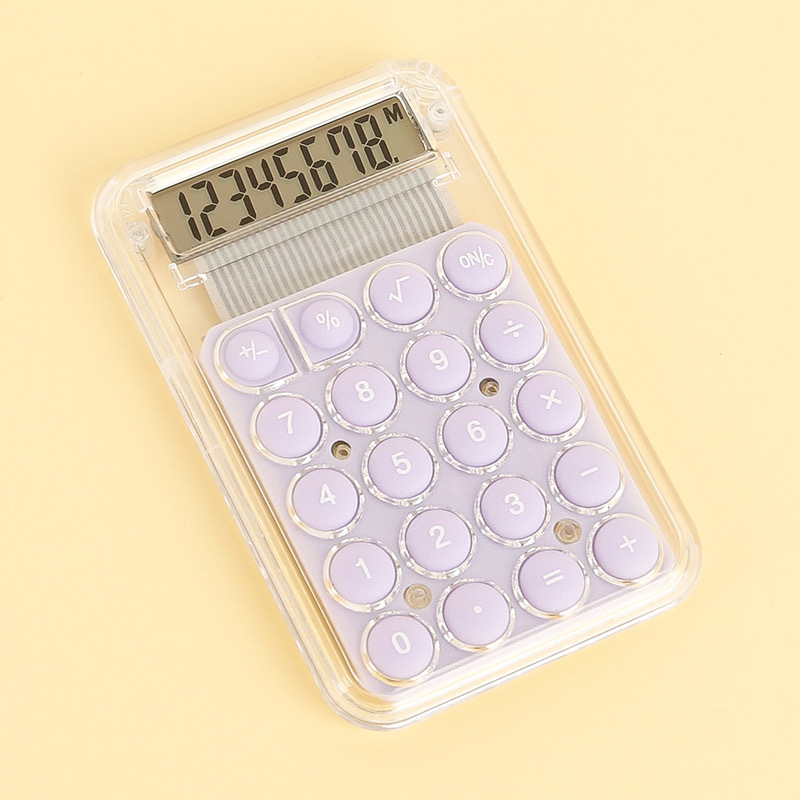 Spot Good-looking Gift Mini Small Cute Pocket Portable Candy Color Transparent Student Calculator