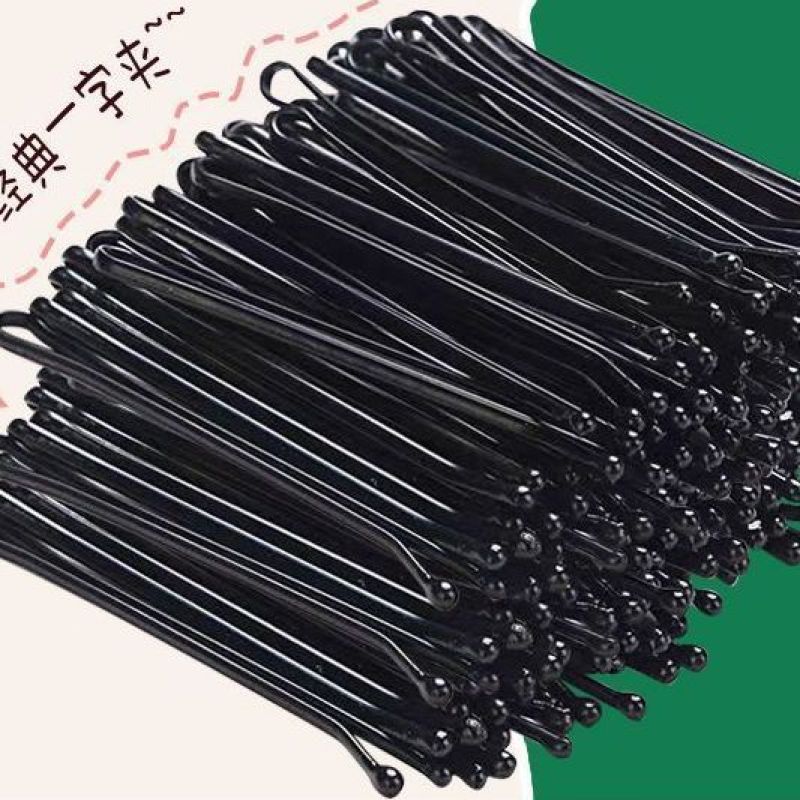 影楼黑色发夹盘发一字夹化妆师专用加粗发夹丸子头u型固定黑夹子