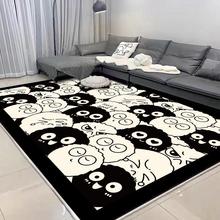 客厅沙发仿羊绒地毯北欧现代卡通家用卧室床边地垫满铺床前免洗垫