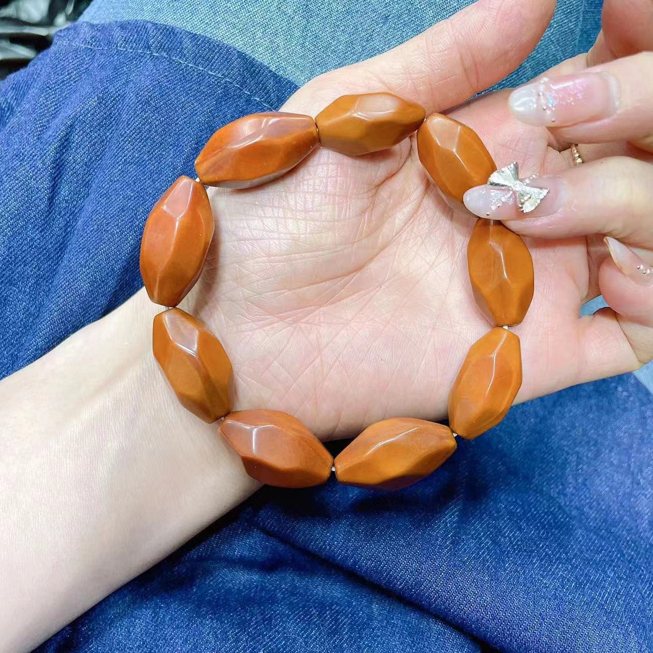 新款精品橄榄核手串光珠六棱十八棱长串橄榄核素串素珠单籽文玩