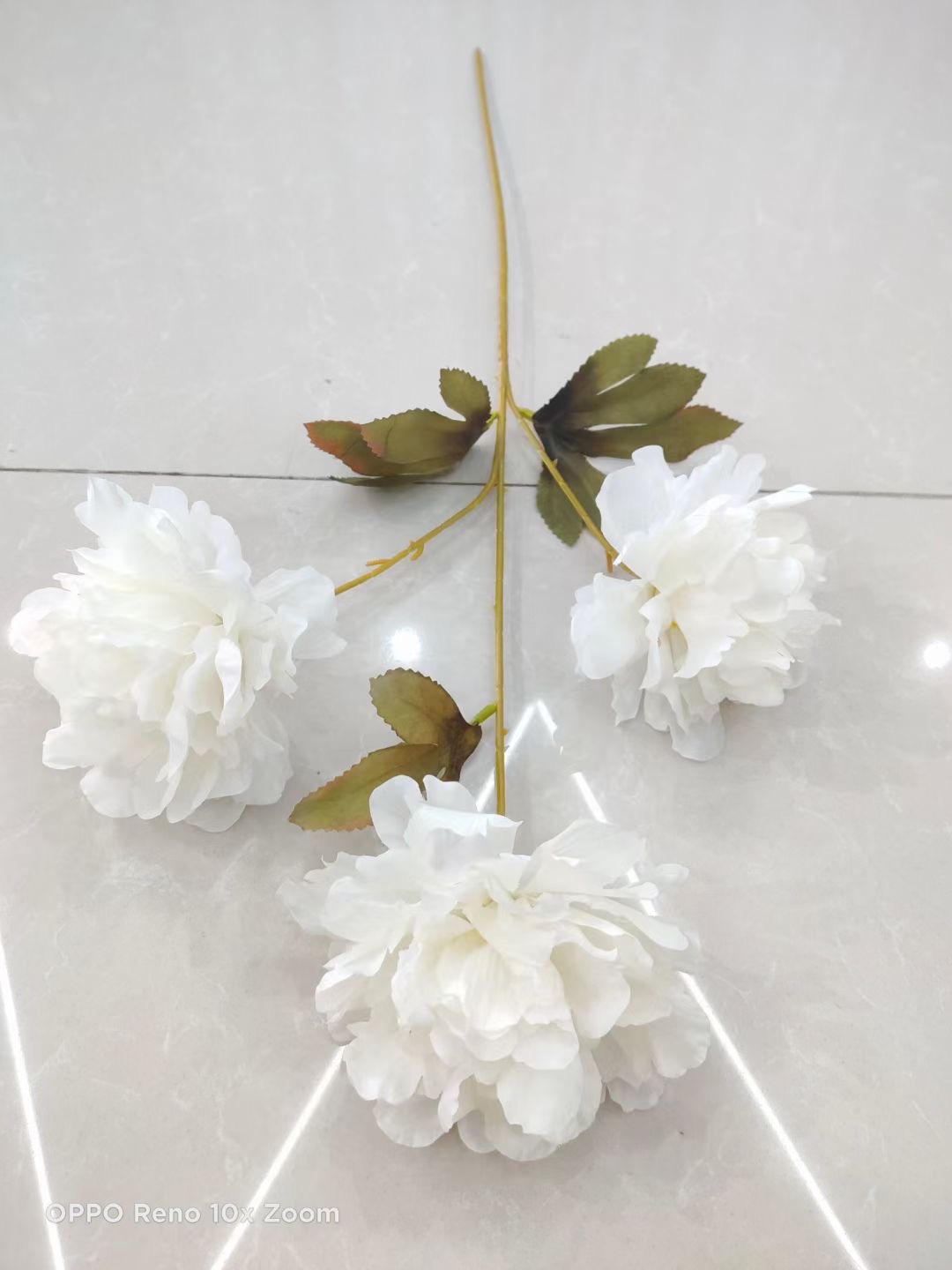 Artificial Flower 3-Head Hibiscus Peony Bouquet Wedding Flower Material Wedding Hall Decoration Road Lead Flower Arrangement Soft Decoration Art Gallery Photography