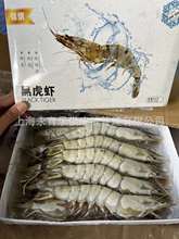 马来西亚生冻2-3黑虎虾9头 6kg/箱600克/盒急冻带头带壳餐饮烤虾