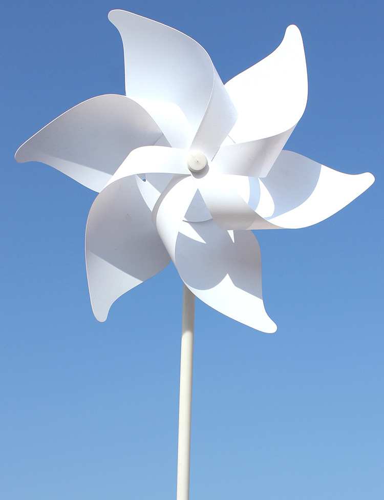 白色风车摆设手拿户外装饰塑料白色广告logo地摊道具怀旧玩具橱窗