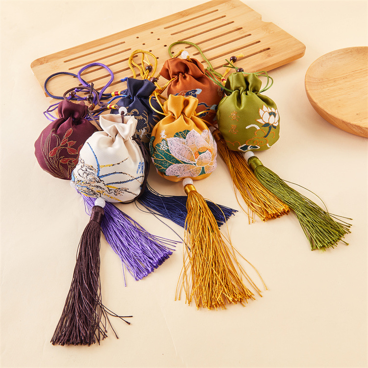 端午节刺绣香囊空袋 随身荷包宫廷小香包挂件福袋挂脖手工diy香袋