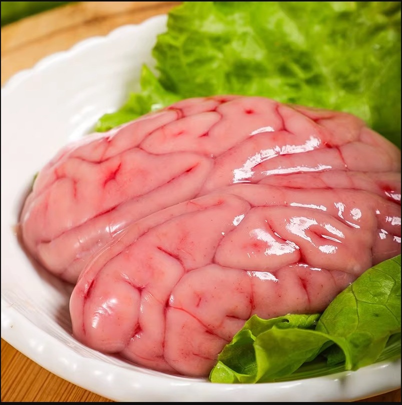 冷冻烧烤猪脑花原味猪脑花/香辣口味脑花锡纸烤猪脑8盒*4份 /件