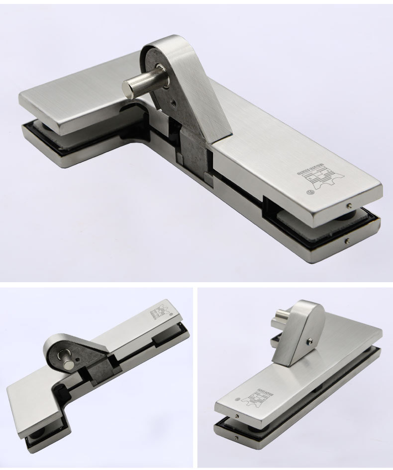 huangkong偏心曲夹不锈钢铝合金10-15mm玻璃门地弹簧配件7字门夹
