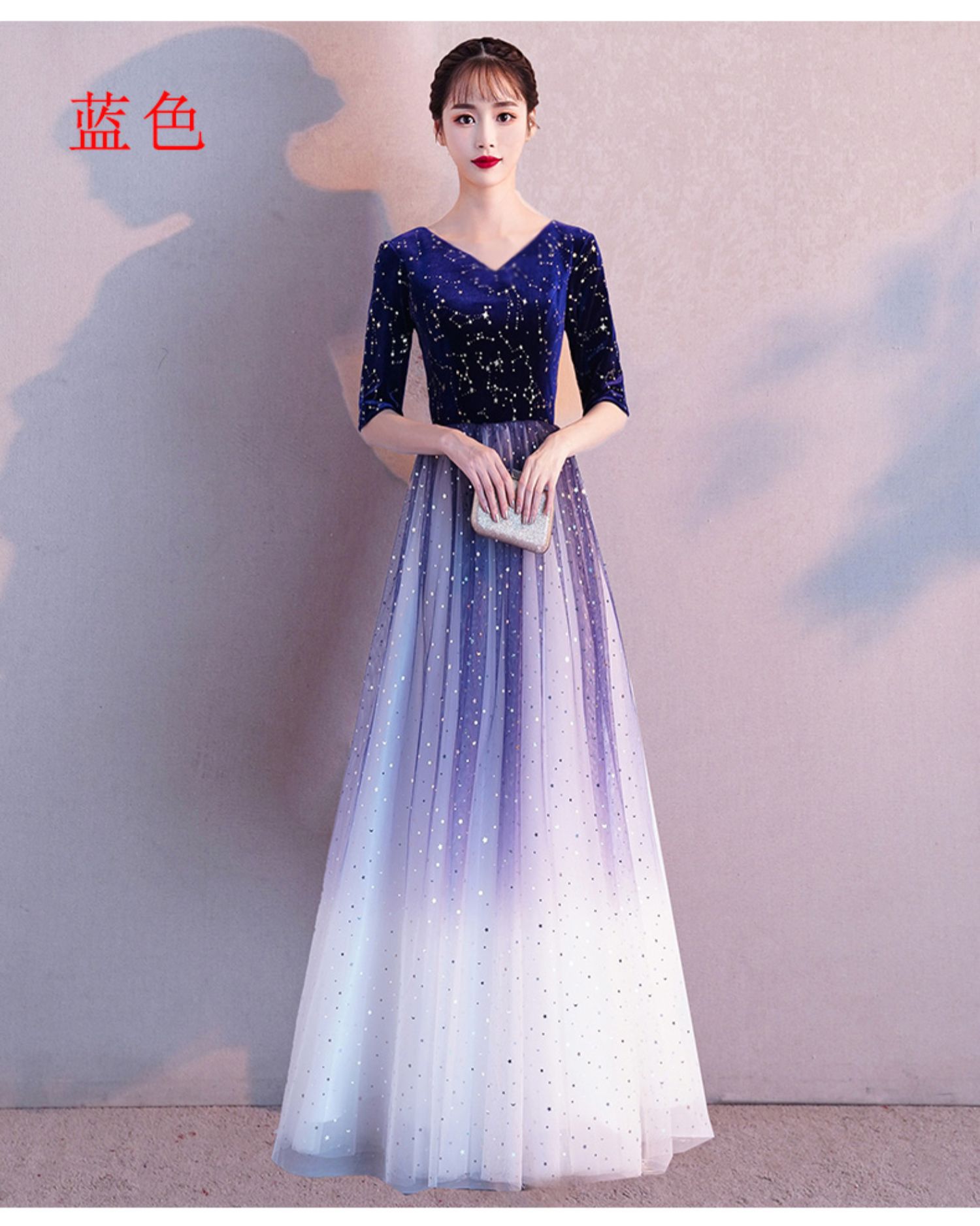 大合唱团演出服装长裙宴会主持人独唱指挥学生成人晚礼服连衣裙女