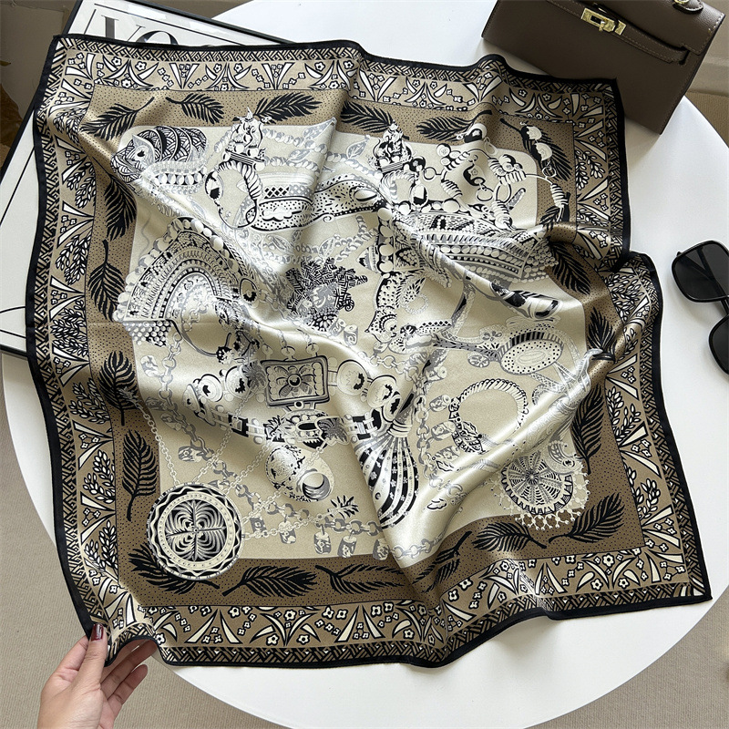 Truncheon Silk Scarf Women's Spring Summer Mulberry Silk Silk Scarf Light Luxury European and American Style Silk Scarf Wholesale All-Matching Kerchief Neckerchief