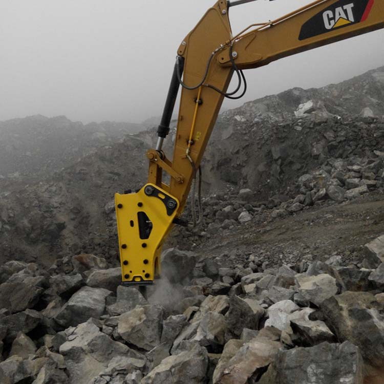 200挖掘机液压破碎锤 建筑拆迁高频振动直角炮锤 出口型碎石炮头
