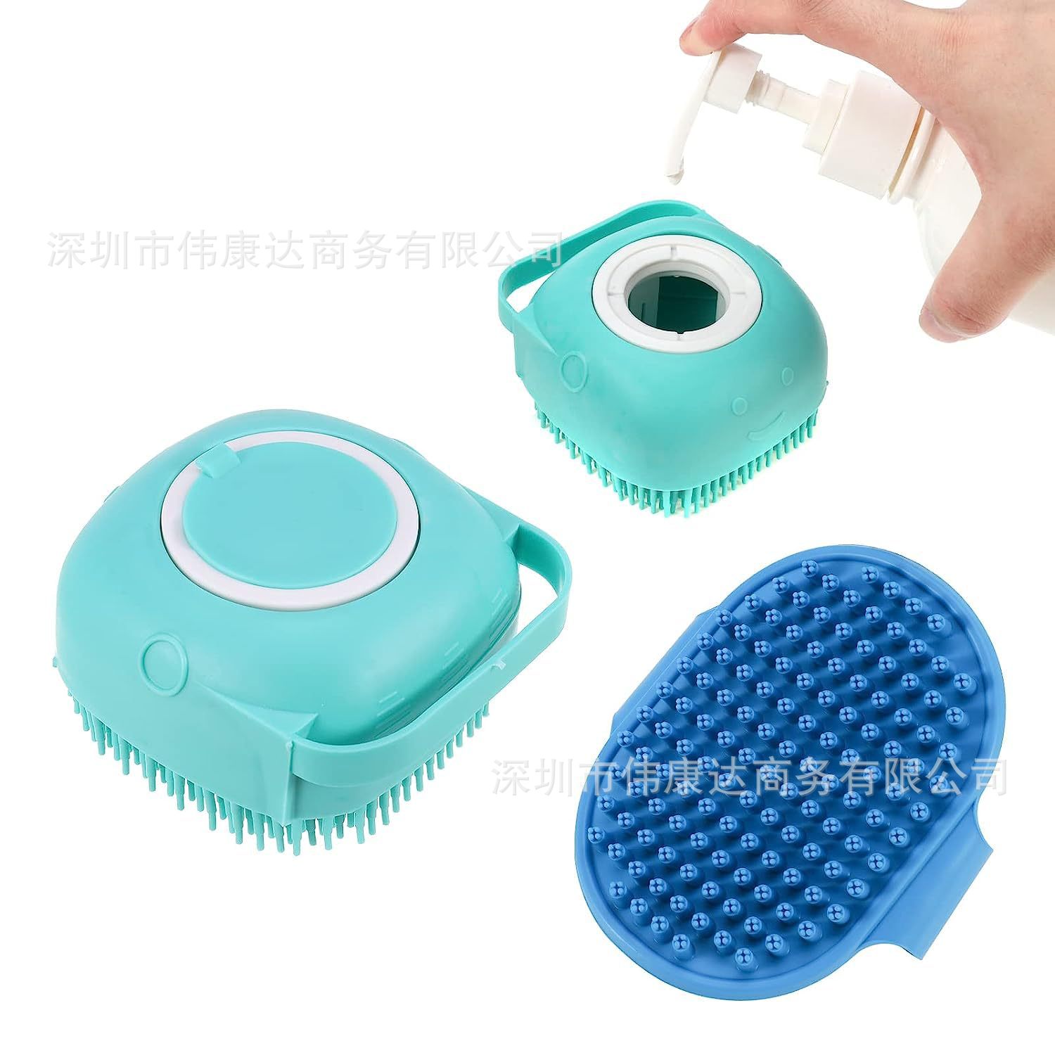 Cross-Border Hot Spot Dog Bath Brush Dog Bath Brush Dog Shampoo Brush Pet Cleaning Brush