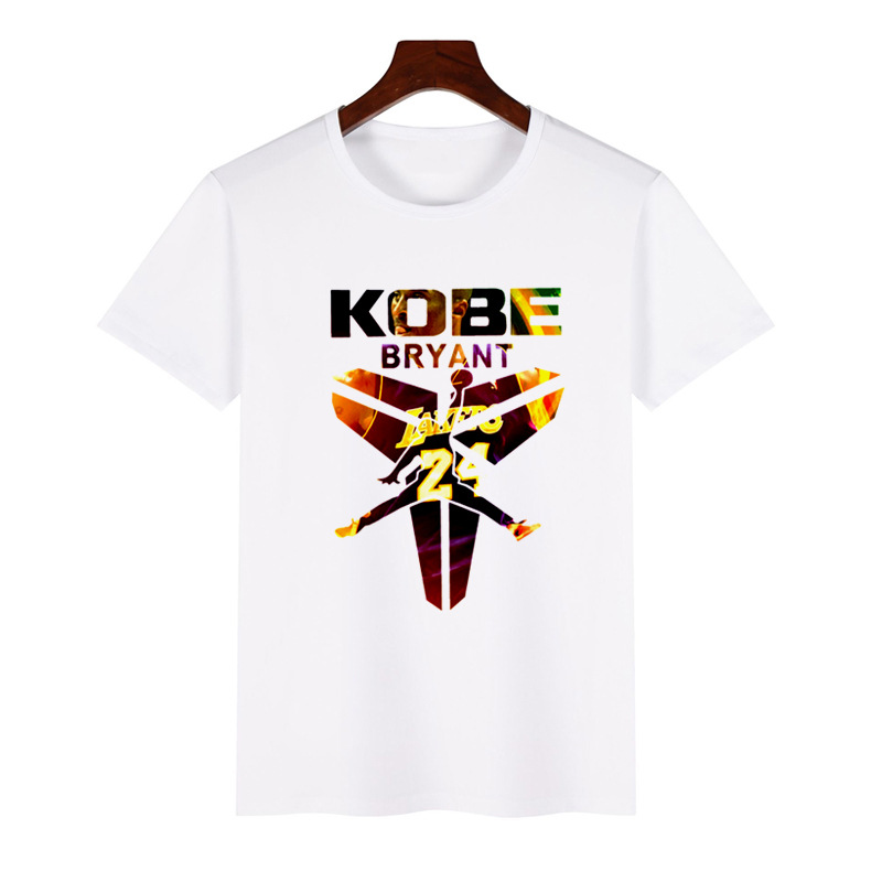 科比24号篮球衣服短袖t恤新款运动男女情侣装球迷纪念休闲上衣服