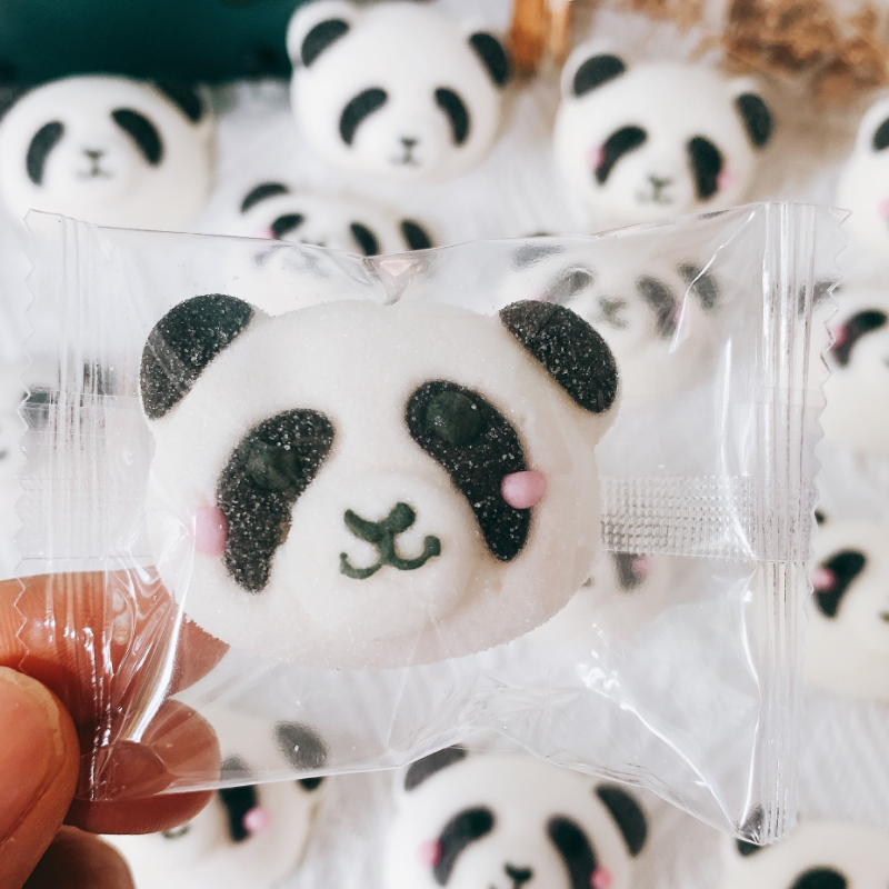 网红创意手工可爱熊猫棉花糖动物造型咖啡伴侣儿童小礼物烘焙软糖