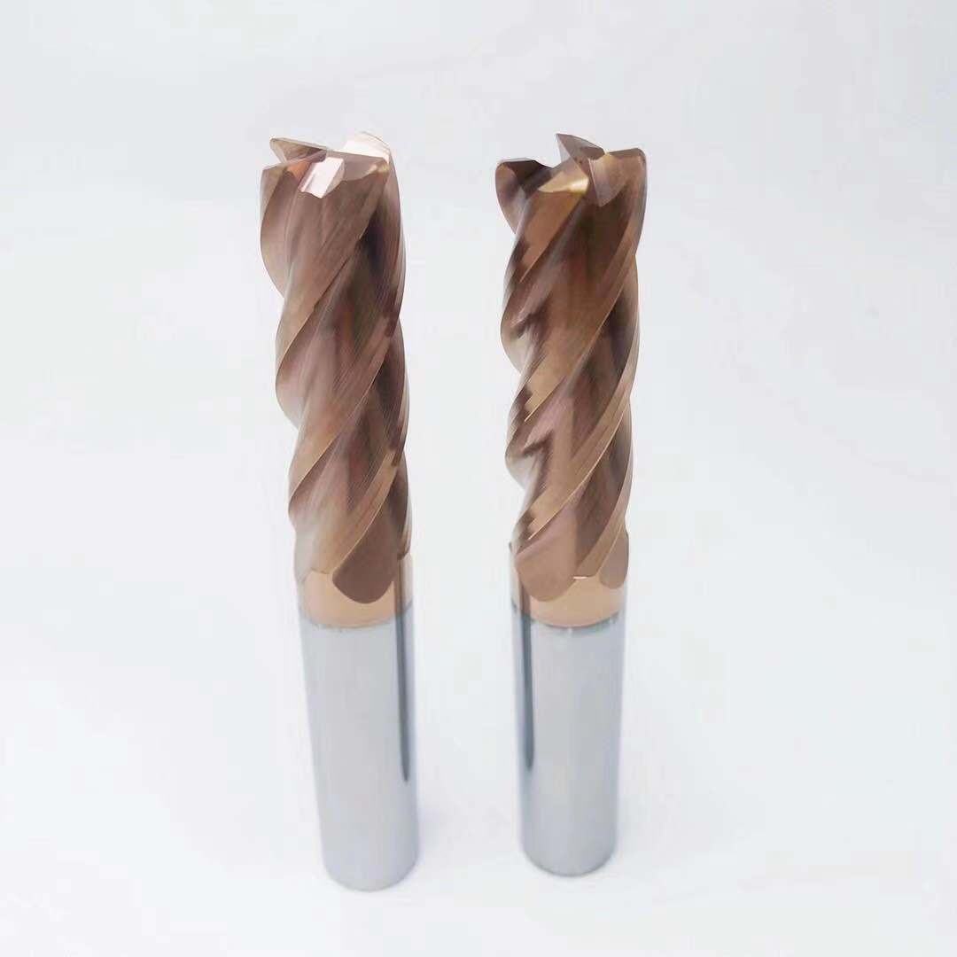 55度钨钢圆鼻铣刀牛鼻刀加长涂层r角牛鼻4刃cnc加工中心硬质合金