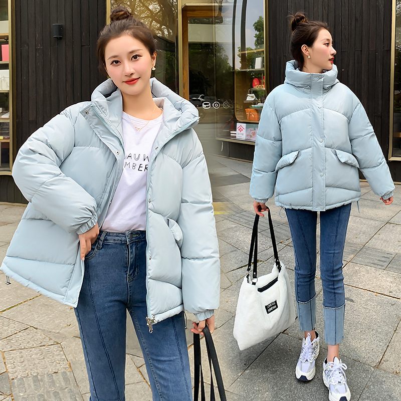 2023 Amazon Export Winter European and American Ladies Cotton Coat Cotton Jacket Short down Coat plus Size Cotton Clothes Women's Coat Fashion