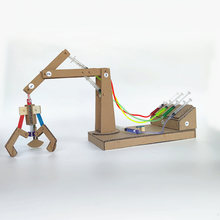 瓦楞纸液压抓娃娃机械臂手工diy材料包实验steam小学生科技小制作
