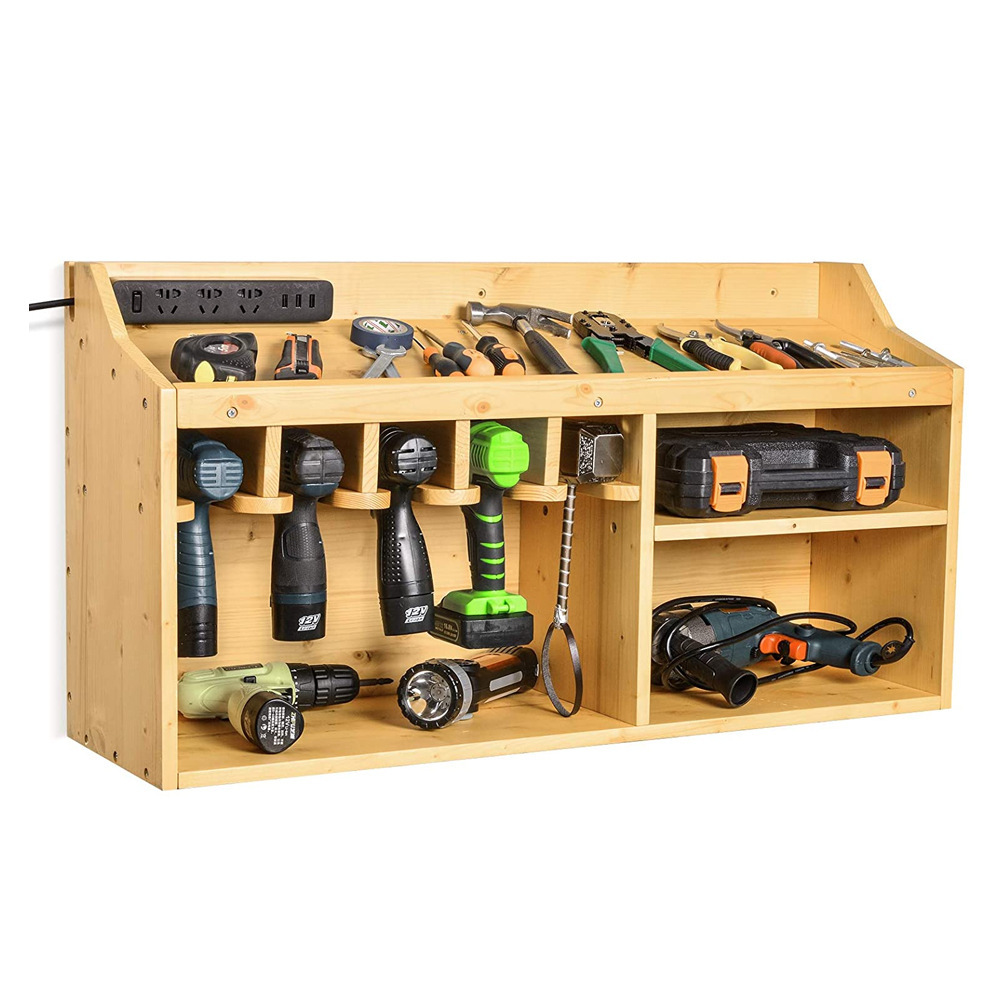 壁挂式电工收纳盒木制箱维修电工工具箱五金工具箱家用多功能木制