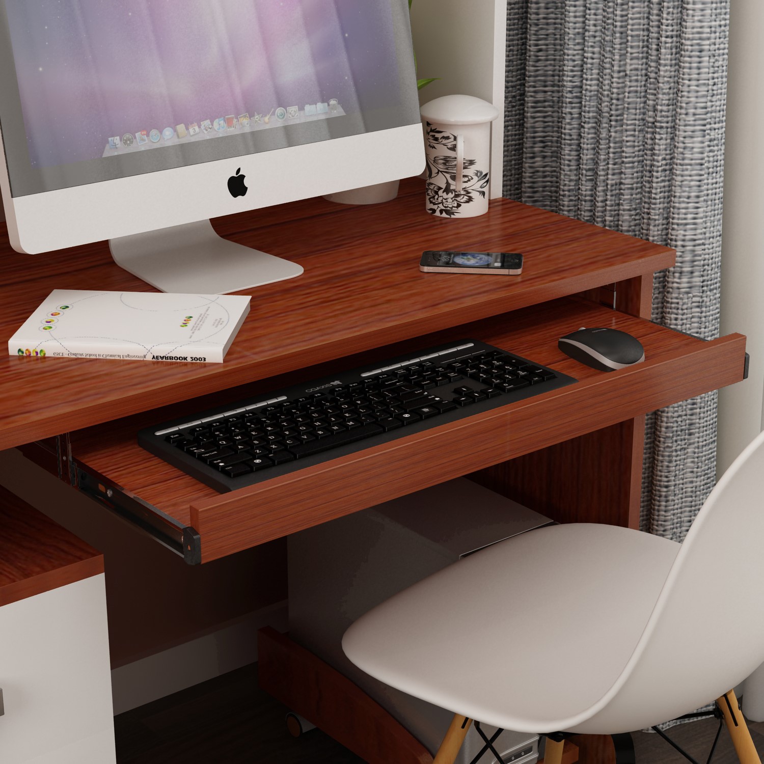 侧装托架抽屉桌子手臂托板机械延伸板折叠配件吊装电脑键盘托二节