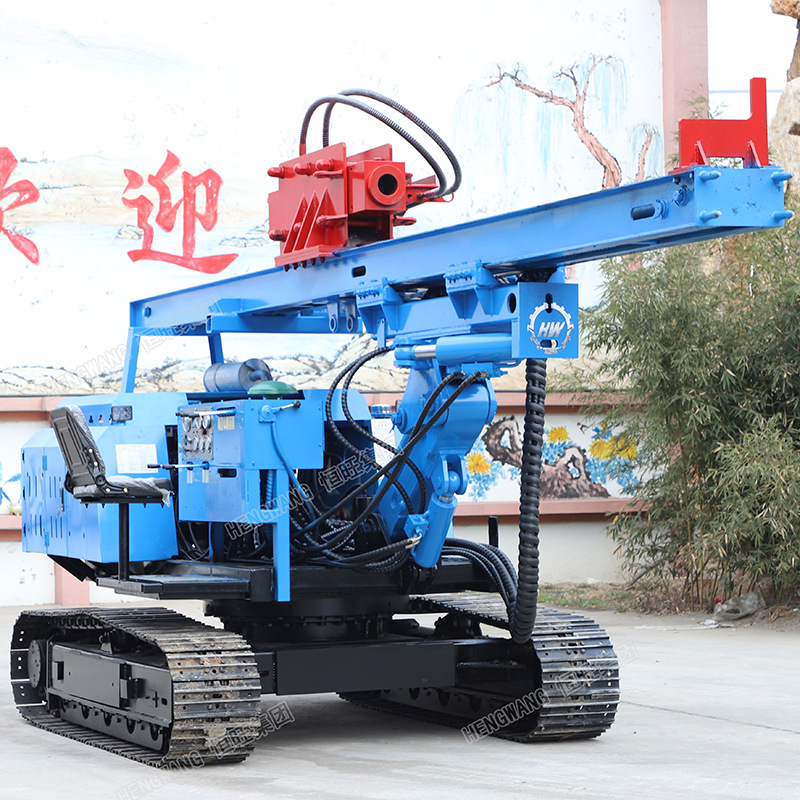 履带式钻机开山一体式潜孔钻车露天矿用爆破分体式小型光伏打伏机