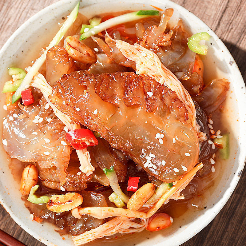 海蜇海蜇头即食海蜇丝海蜇皮水母凉拌菜批发水产下饭菜海鲜速卖通