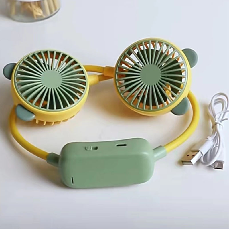 新款无叶挂脖风扇懒人户外运动便携式usb充电学生随身挂式电风扇