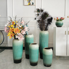 批发高70cm落地大花瓶陶瓷插花瓶现代欧式简约客厅摆件复古盆水培