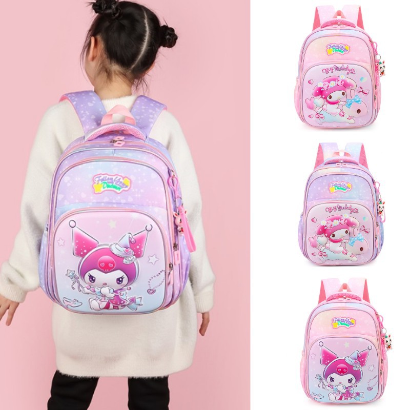 新款儿童书包女孩卡通可爱洋气双肩包14寸幼儿园一年级女孩背跨境