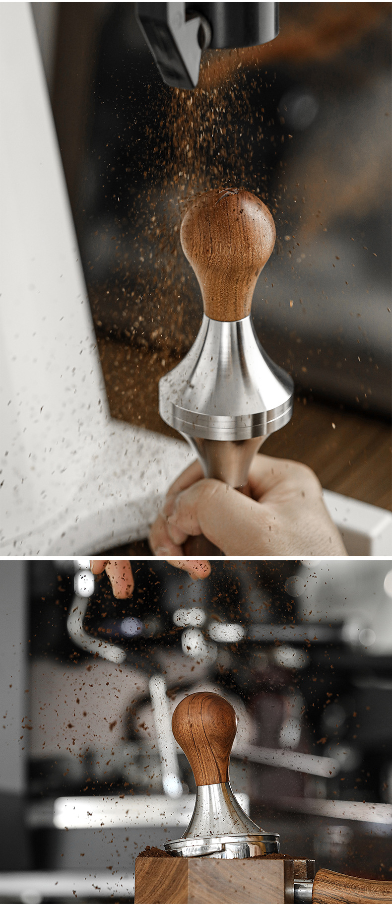 mhw-3bomber轰炸机咖啡压粉锤58.35mm实木压粉器意式咖啡机填压器