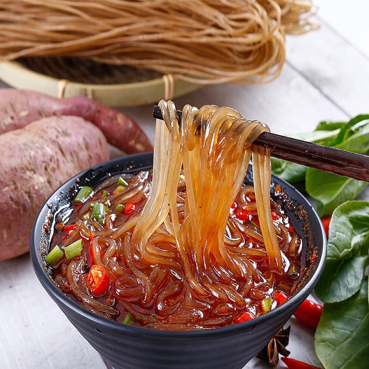 四川特产红薯粉条15kg袋装纯手工长粉批发细粉火锅冒菜酸辣粉