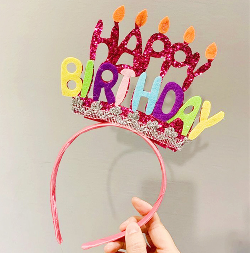 Happy Birthday Holiday Headband English Letters Happy Birthday Headband Internet Famous Photo Taking Hairware