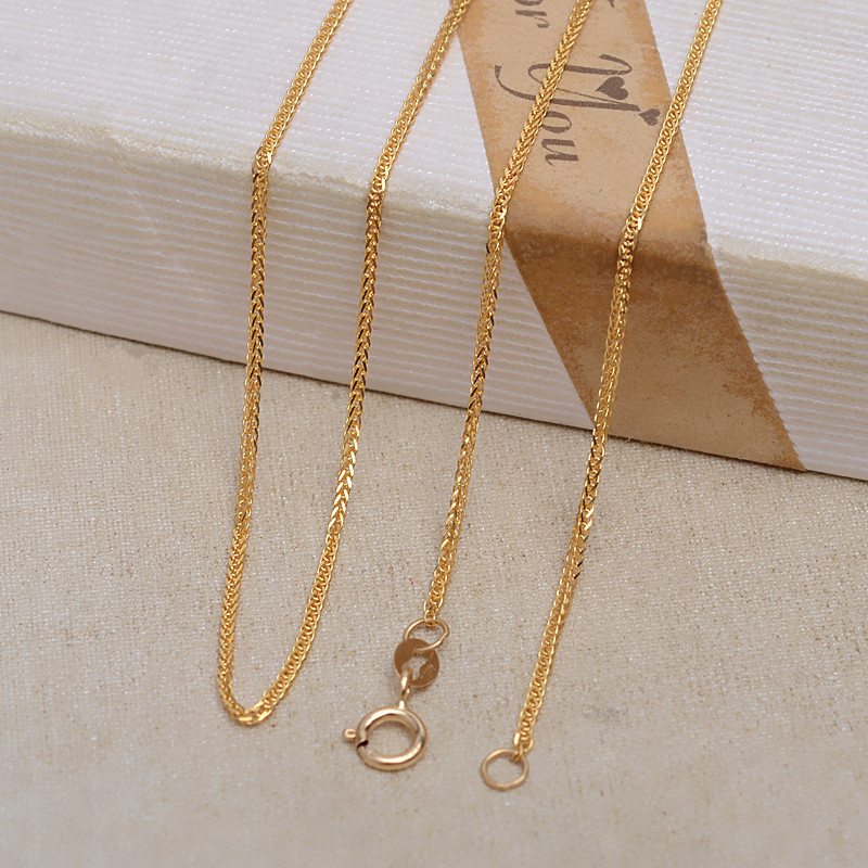 g18k黄金au750常规项链粗款o字链肖邦链闪o链素链女4215