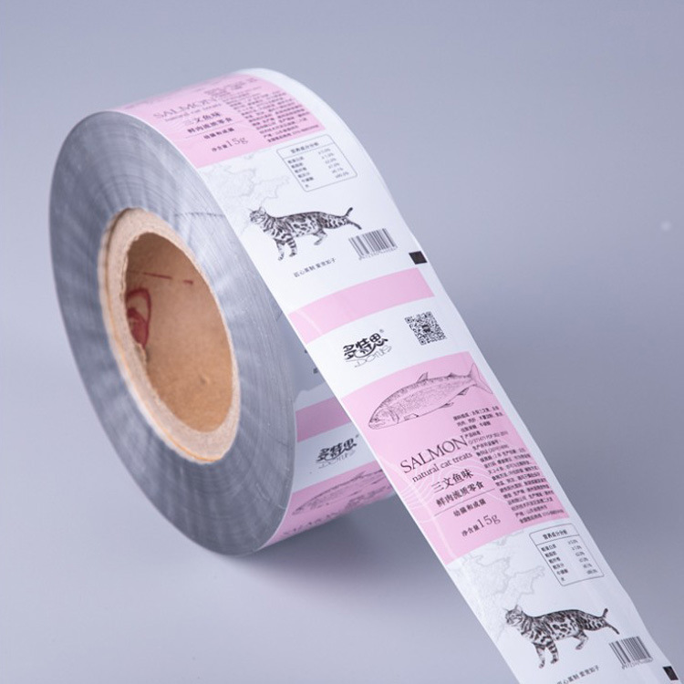 定制高温蒸煮卷膜 猫条卷膜 宠物湿粮复合铝箔卷膜长条塑料包装袋