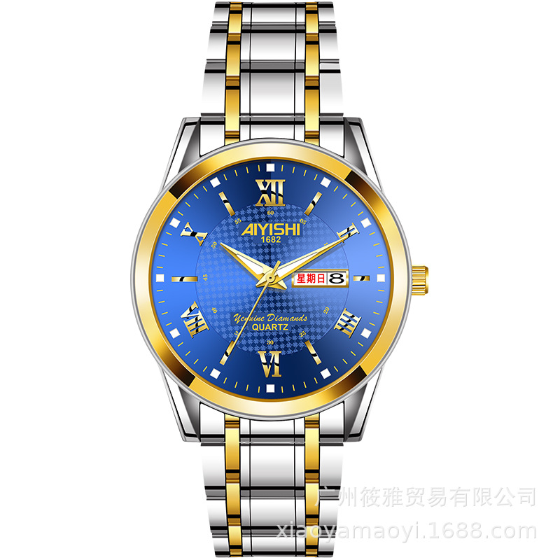 爱依士aiyishi防水时尚全自动非机械新款商务手表男1682