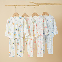 2023新款儿童睡衣棉宝宝家居服套装夏季薄款抗菌长袖空调服