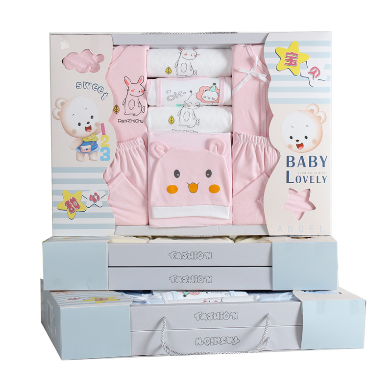 Newborn Gift Box Newborn Newborn Pure Cotton Infant's Outfit Baby One Month Old Autumn and Winter Gift Supplies Mother and Baby