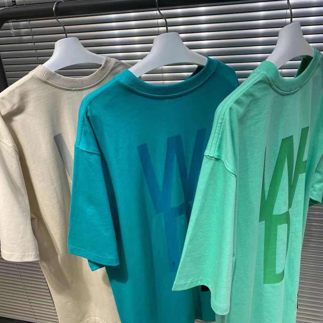 上海限定welldone短袖t恤后背字母印花夏季新款宽松男女同款潮牌