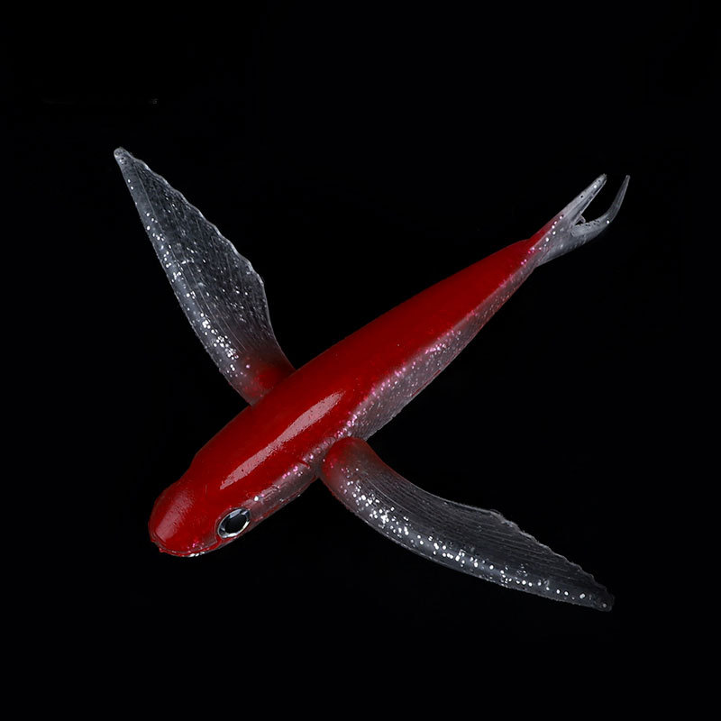 仿生鱼飞鱼 金枪鱼路亚鱼饵17cm 21cm拖钓海钓软饵大翅膀鱼飞机鱼