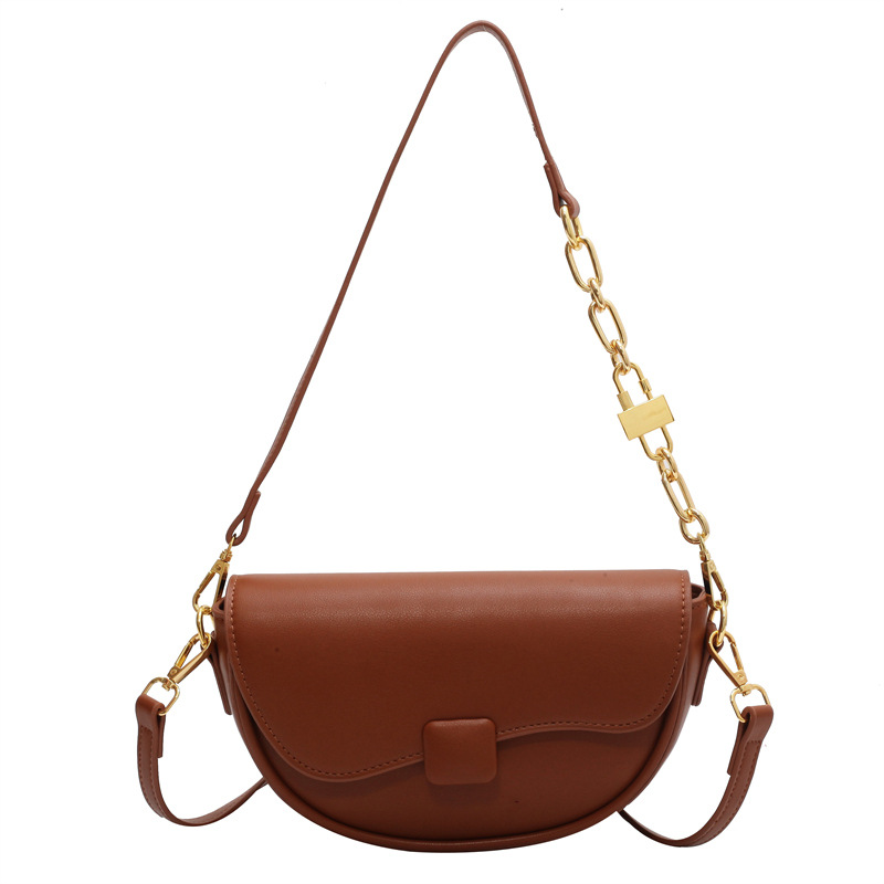 Small Bag Female 2022 New This Year Popular Advanced Texture Fashion Messenger Bag Internet Hot Vintage Saddle Bag